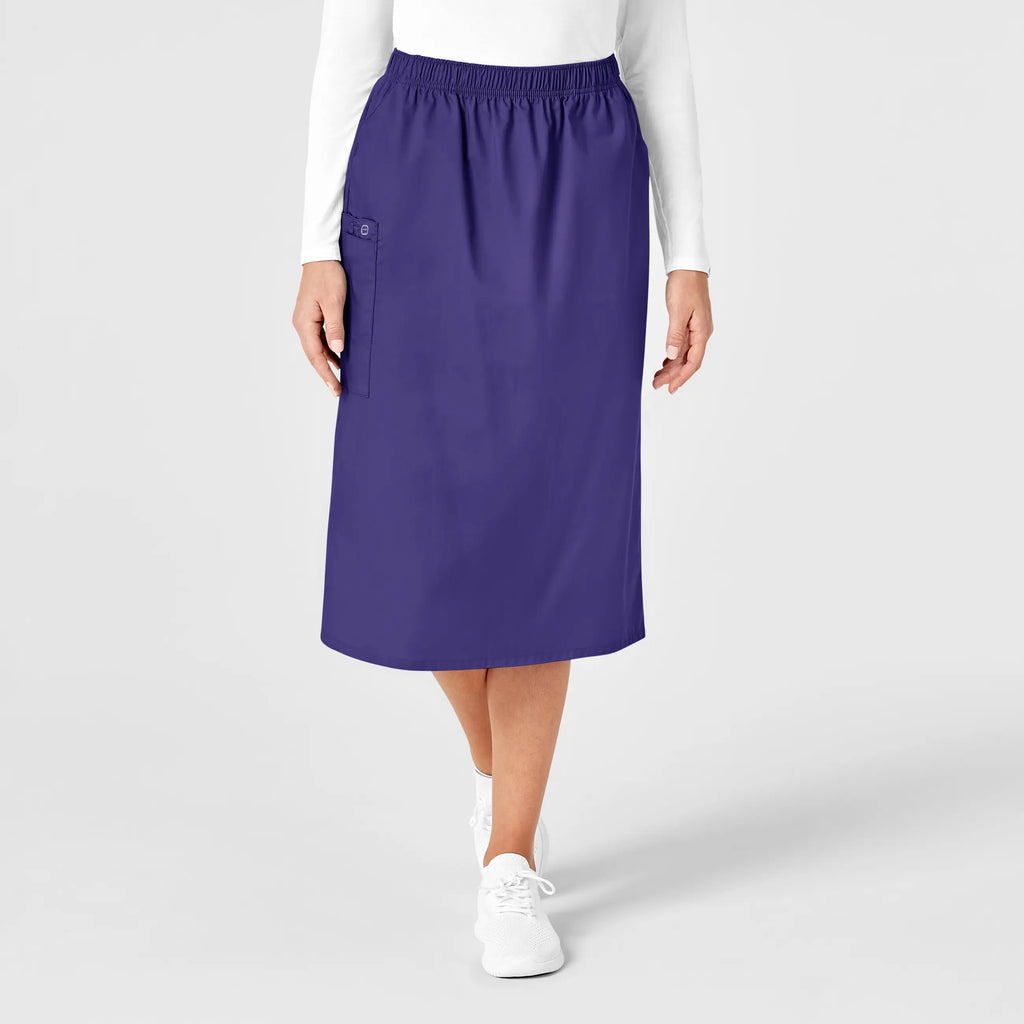 Wink Scrubs Women's Pull On Cargo Skirt Grape | scrub-supply.com