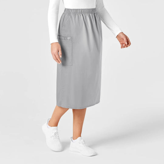 Wink Scrubs Women's Pull On Cargo Skirt Grey | scrub-supply.com