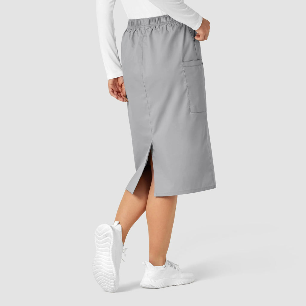 Wink Scrubs Women's Pull On Cargo Skirt Grey | scrub-supply.com