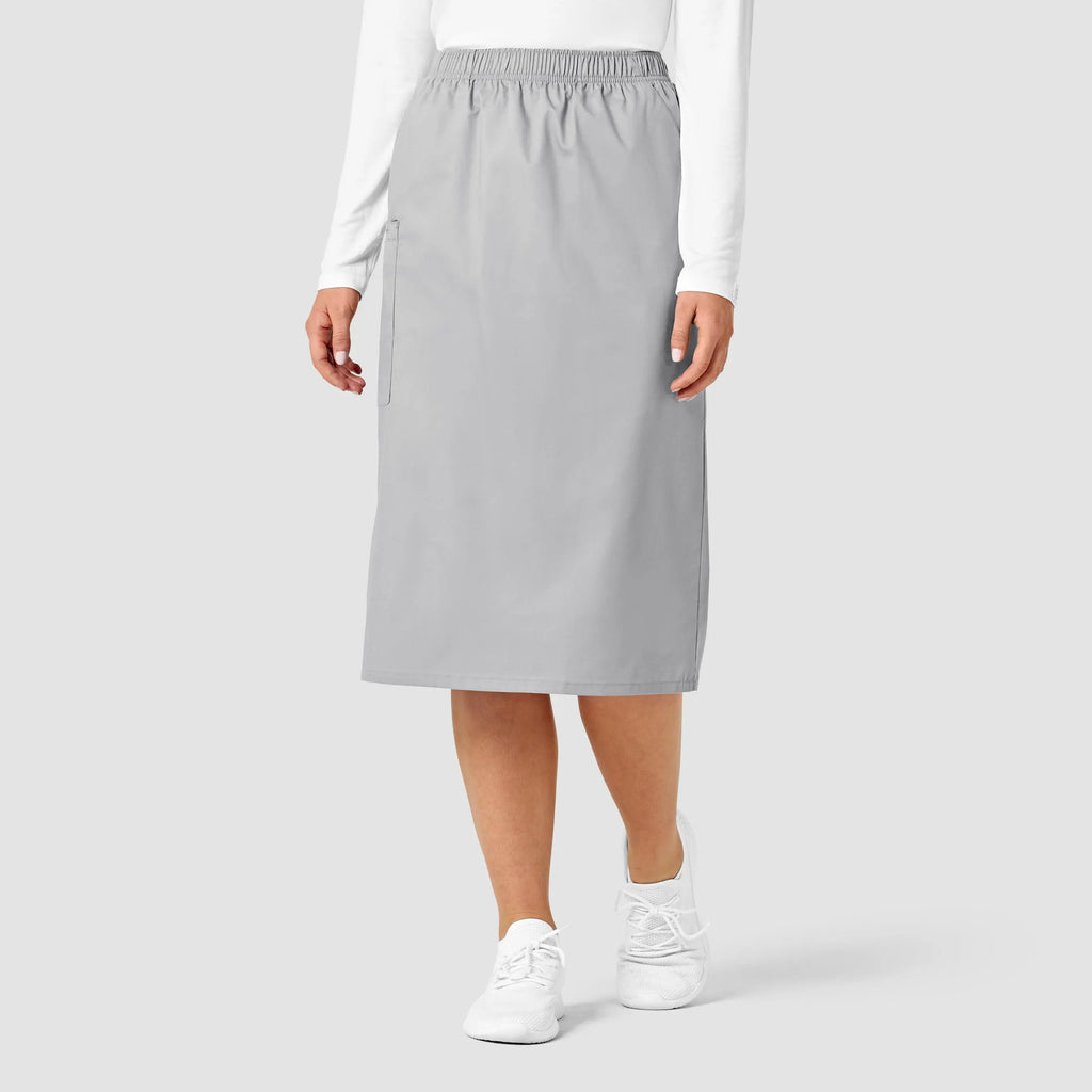 Wink Scrubs Women's Pull On Cargo Skirt Grey | scrub-supply.com