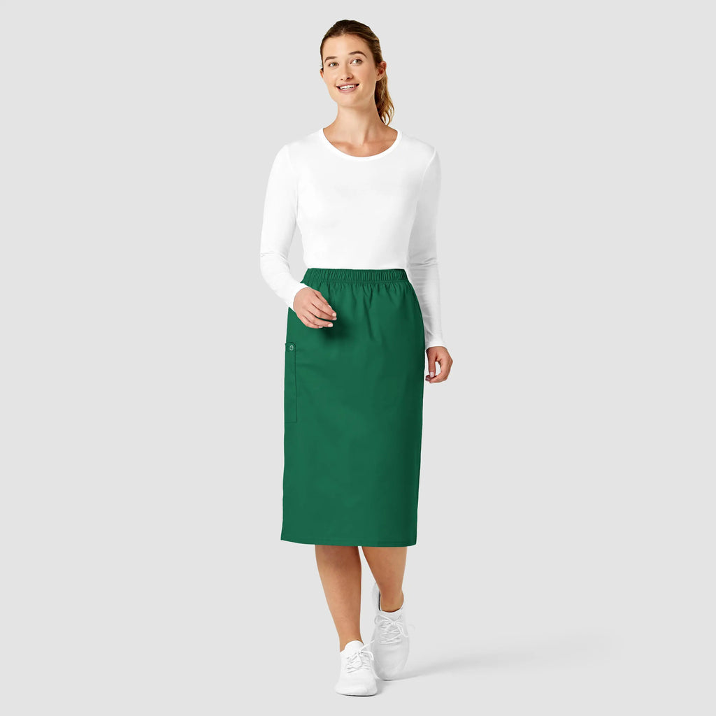 Wink Scrubs Women's Pull On Cargo Skirt Hunter | scrub-supply.com