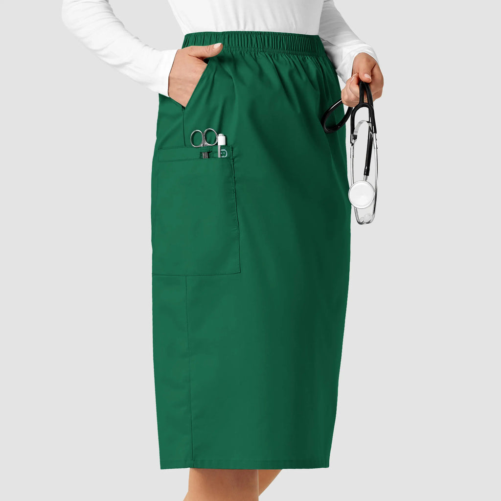 Wink Scrubs Women's Pull On Cargo Skirt Hunter | scrub-supply.com