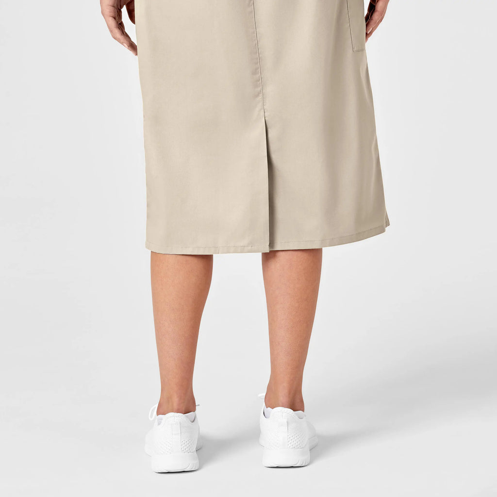 Wink Scrubs Women's Pull On Cargo Skirt Khaki | scrub-supply.com