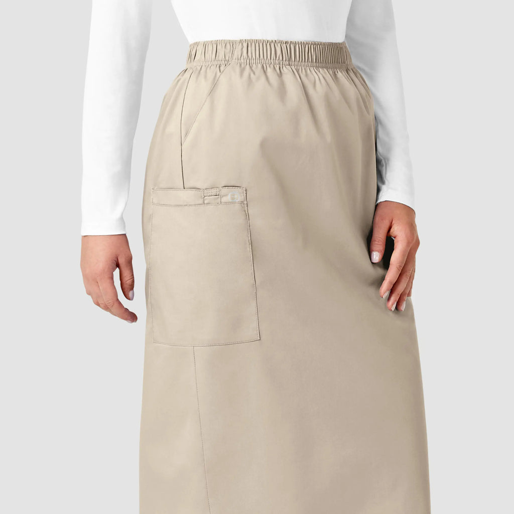 Wink Scrubs Women's Pull On Cargo Skirt Khaki | scrub-supply.com