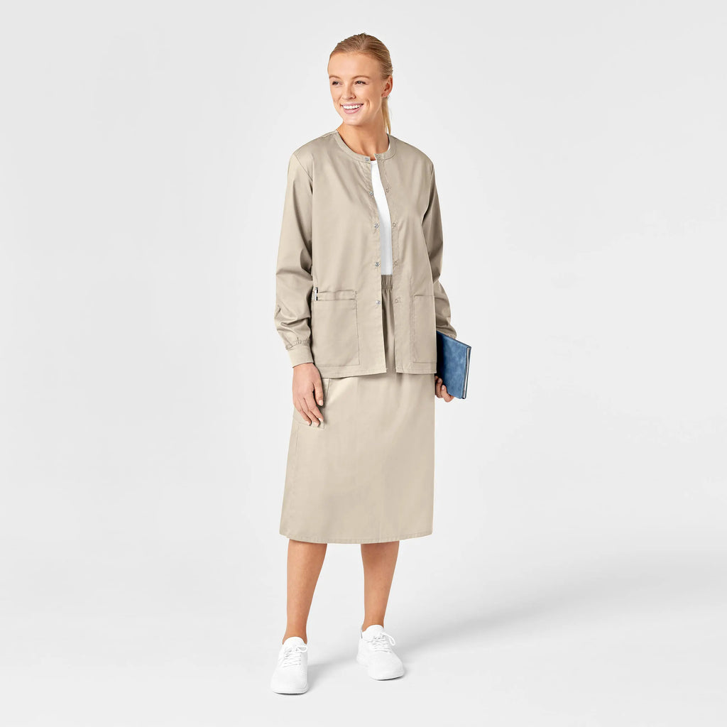 Wink Scrubs Women's Pull On Cargo Skirt Khaki | scrub-supply.com