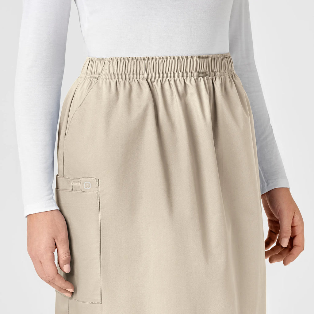 Wink Scrubs Women's Pull On Cargo Skirt Khaki | scrub-supply.com