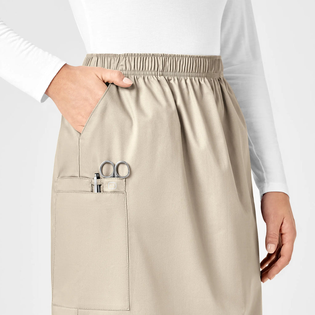 Wink Scrubs Women's Pull On Cargo Skirt Khaki | scrub-supply.com