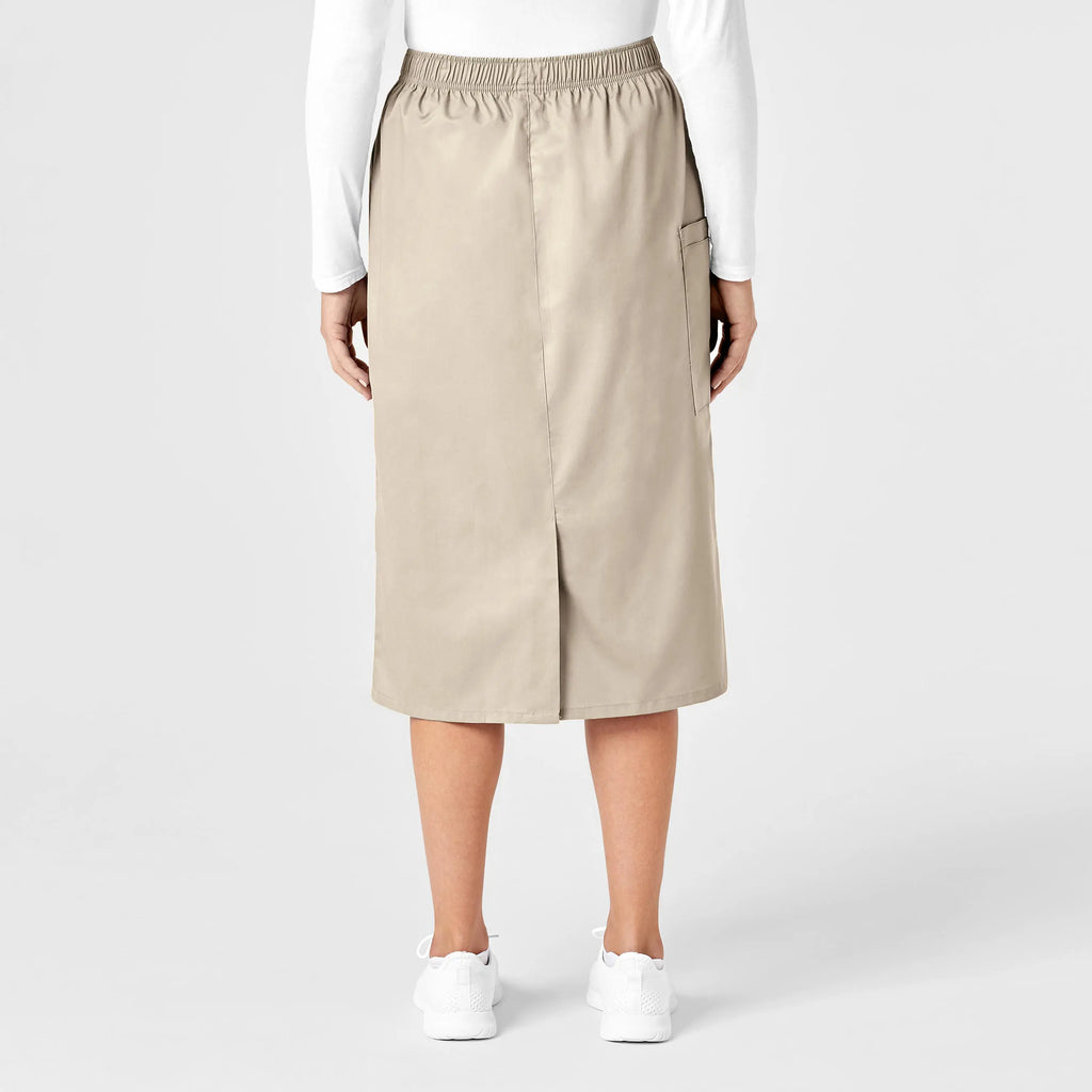 Wink Scrubs Women's Pull On Cargo Skirt Khaki | scrub-supply.com