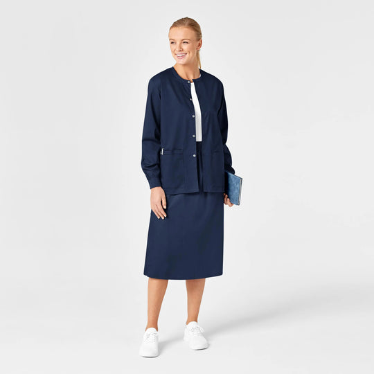 Wink Scrubs Women's Pull On Cargo Skirt Navy | scrub-supply.com