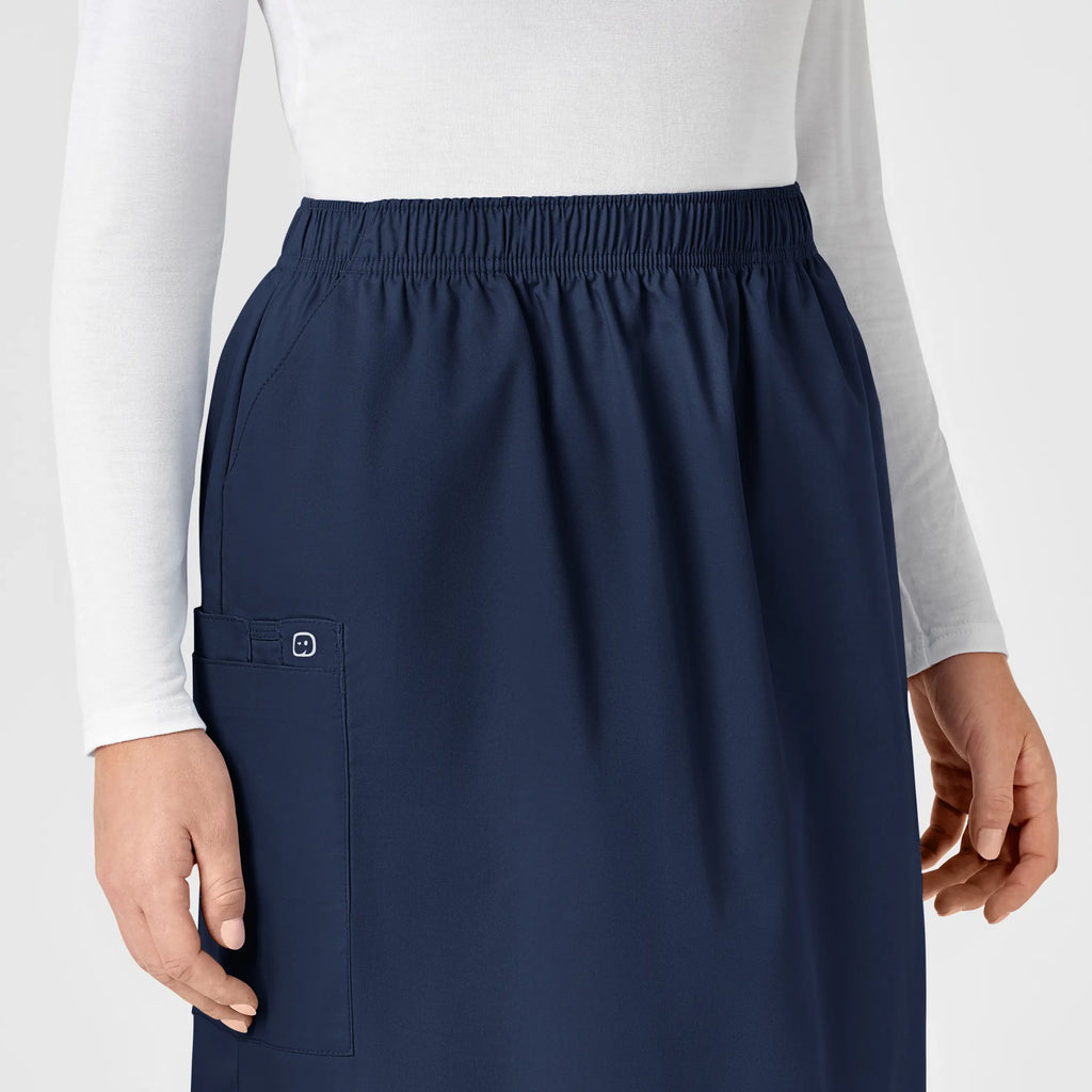 Wink Scrubs Women's Pull On Cargo Skirt Navy | scrub-supply.com