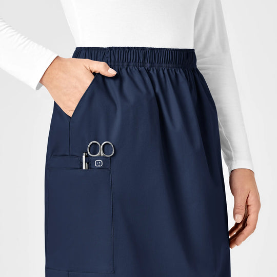 Wink Scrubs Women's Pull On Cargo Skirt Navy | scrub-supply.com