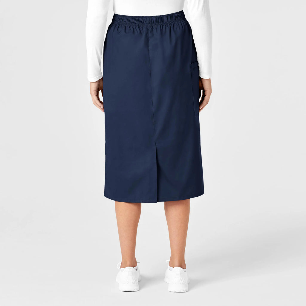 Wink Scrubs Women's Pull On Cargo Skirt Navy | scrub-supply.com