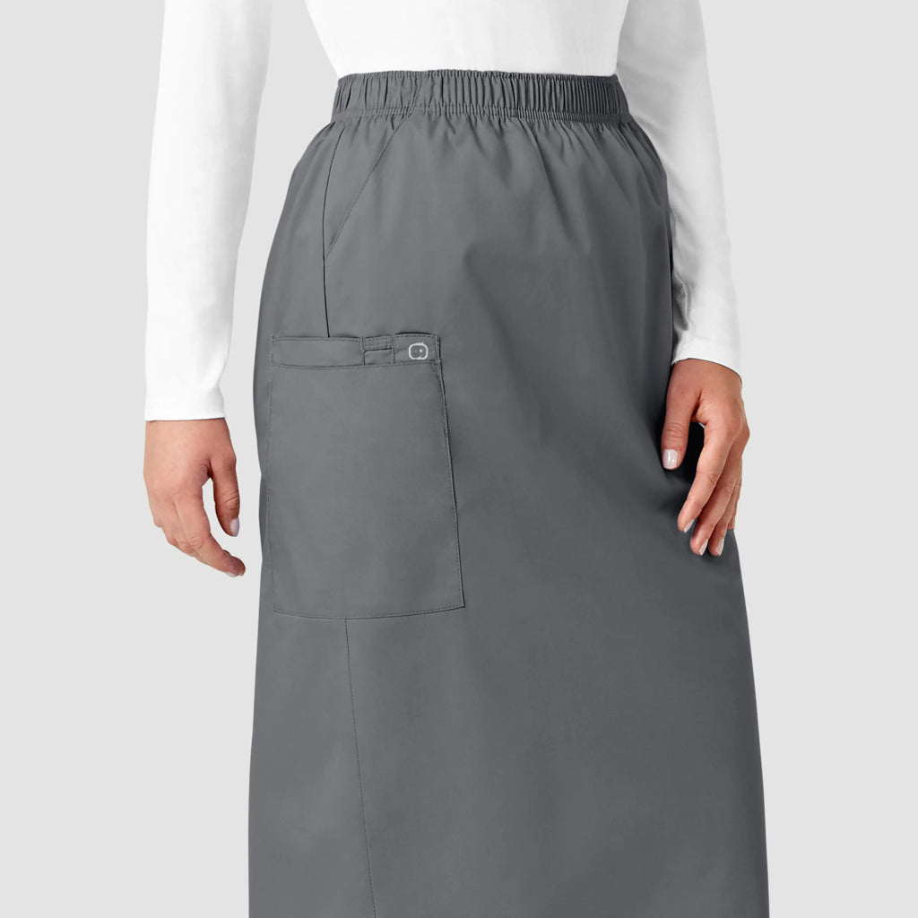 Wink Scrubs Women's Pull On Cargo Skirt Pewter | scrub-supply.com