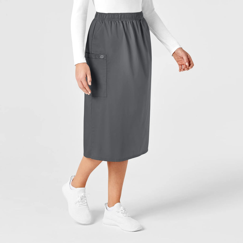 Wink Scrubs Women's Pull On Cargo Skirt Pewter | scrub-supply.com