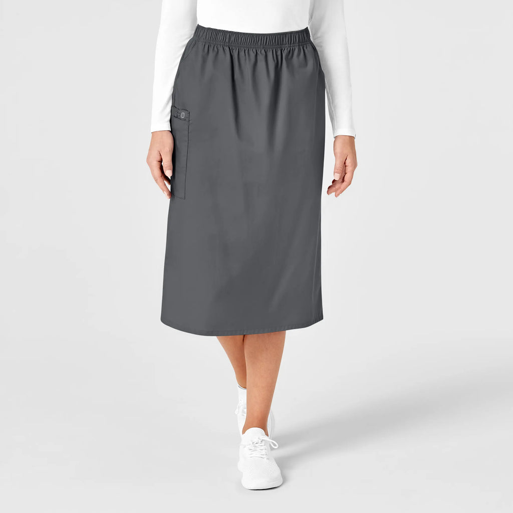 Wink Scrubs Women's Pull On Cargo Skirt Pewter | scrub-supply.com