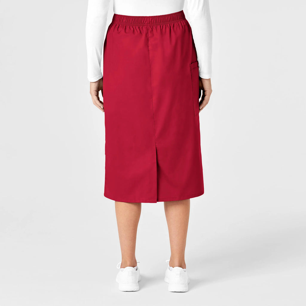 Wink Scrubs Women's Pull On Cargo Skirt Red | scrub-supply.com