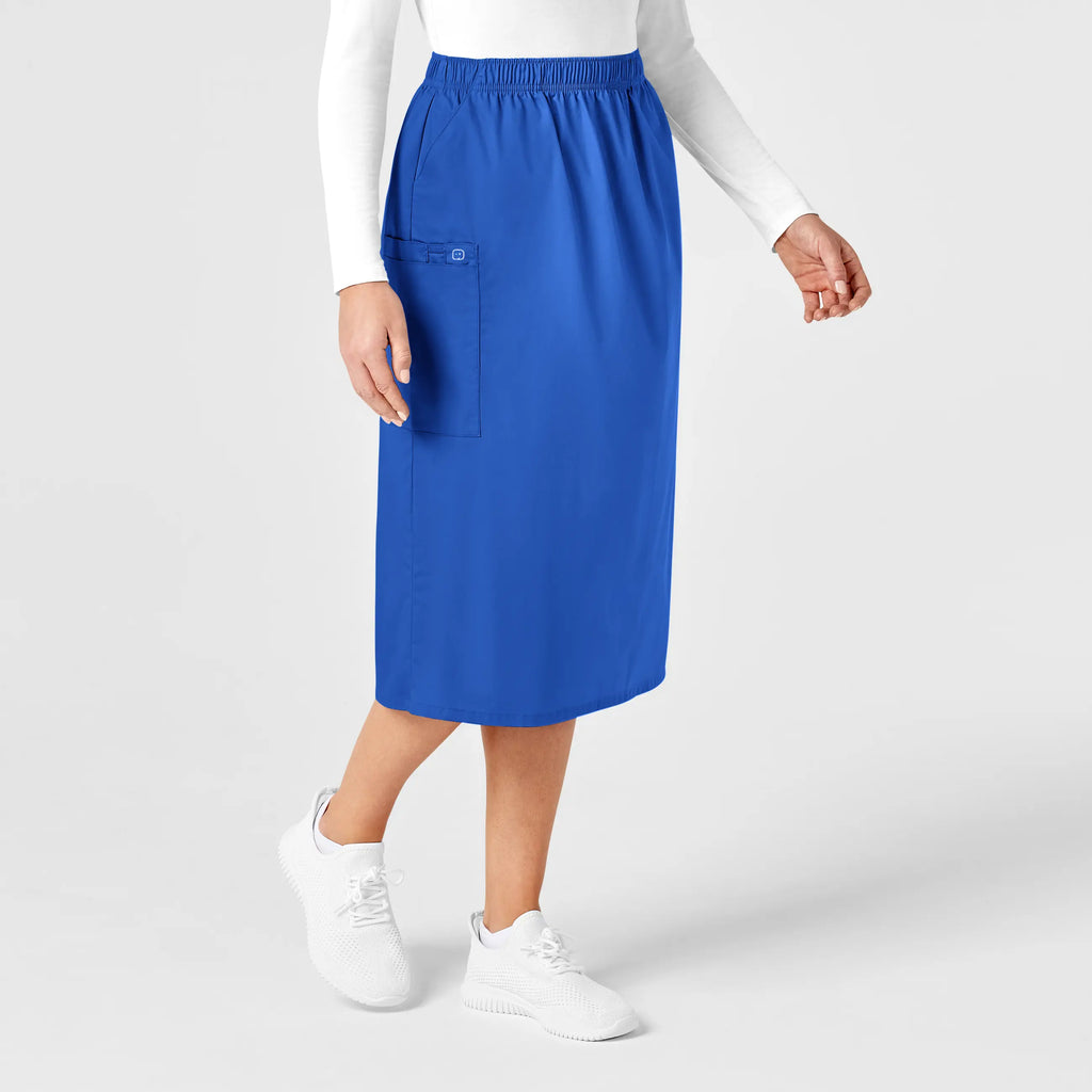 Wink Scrubs Women's Pull On Cargo Skirt Royal Blue | scrub-supply.com