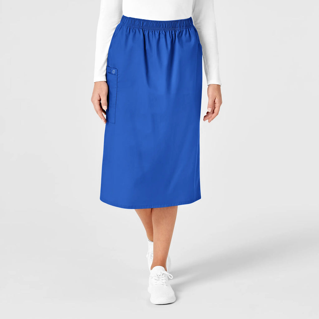 Wink Scrubs Women's Pull On Cargo Skirt Royal Blue | scrub-supply.com