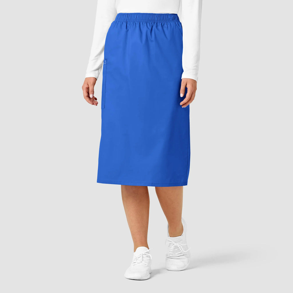 Wink Scrubs Women's Pull On Cargo Skirt Royal Blue | scrub-supply.com