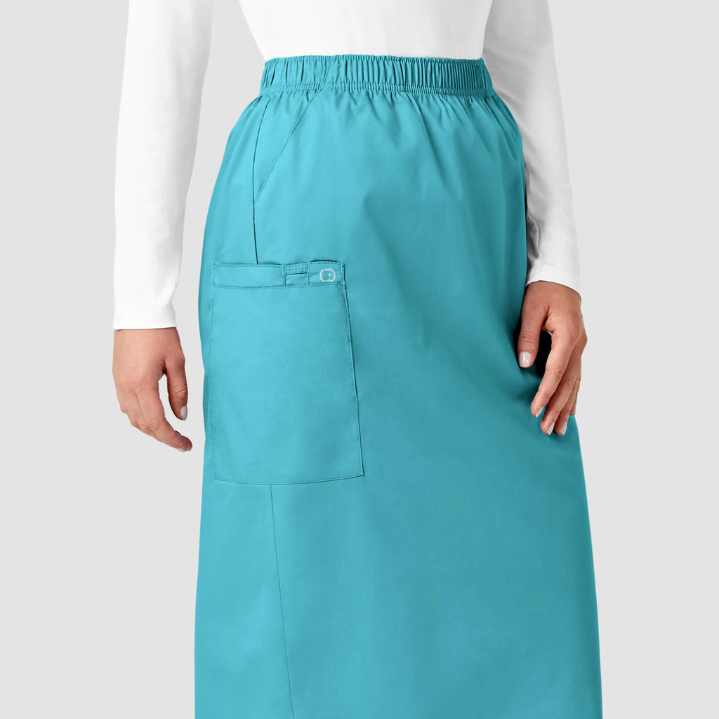 Wink Scrubs Women's Pull On Cargo Skirt Teal | scrub-supply.com