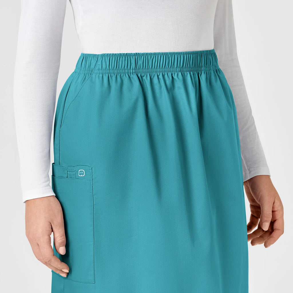 Wink Scrubs Women's Pull On Cargo Skirt Teal | scrub-supply.com