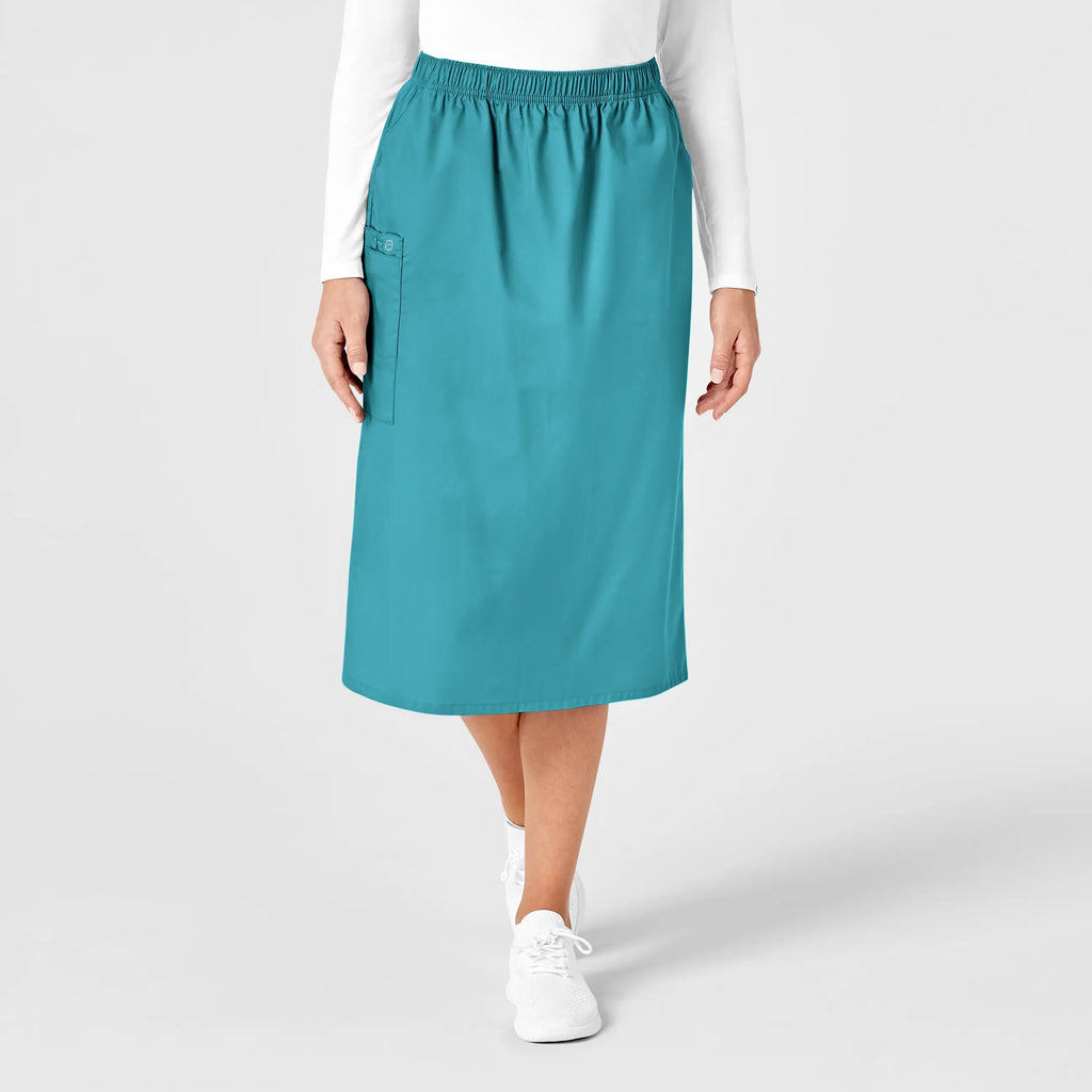 Wink Scrubs Women's Pull On Cargo Skirt Teal | scrub-supply.com