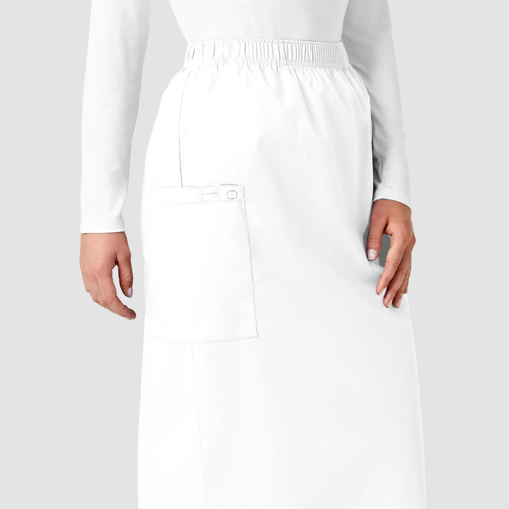 Wink Scrubs Women's Pull On Cargo Skirt White | scrub-supply.com