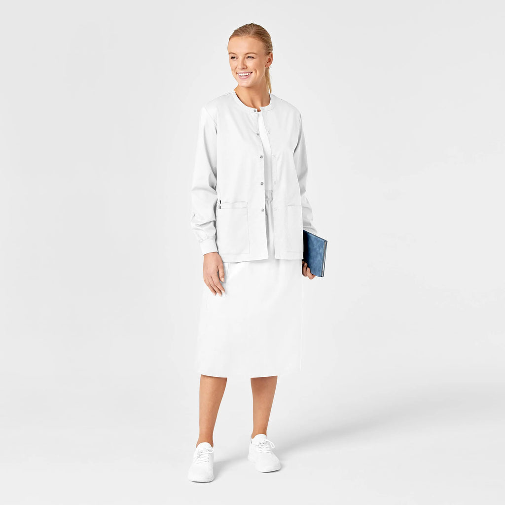 Wink Scrubs Women's Pull On Cargo Skirt White | scrub-supply.com