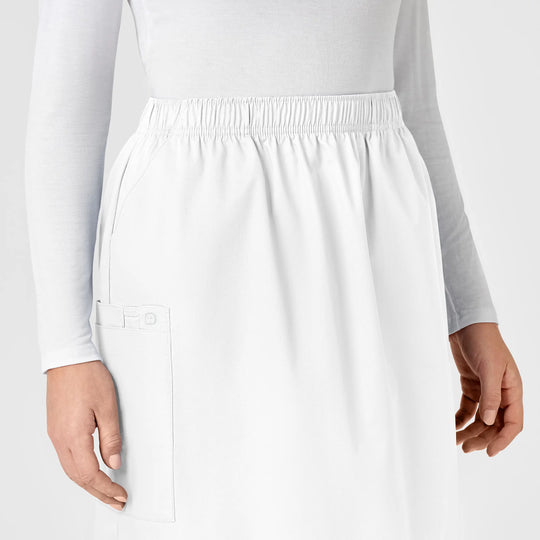 Wink Scrubs Women's Pull On Cargo Skirt White | scrub-supply.com