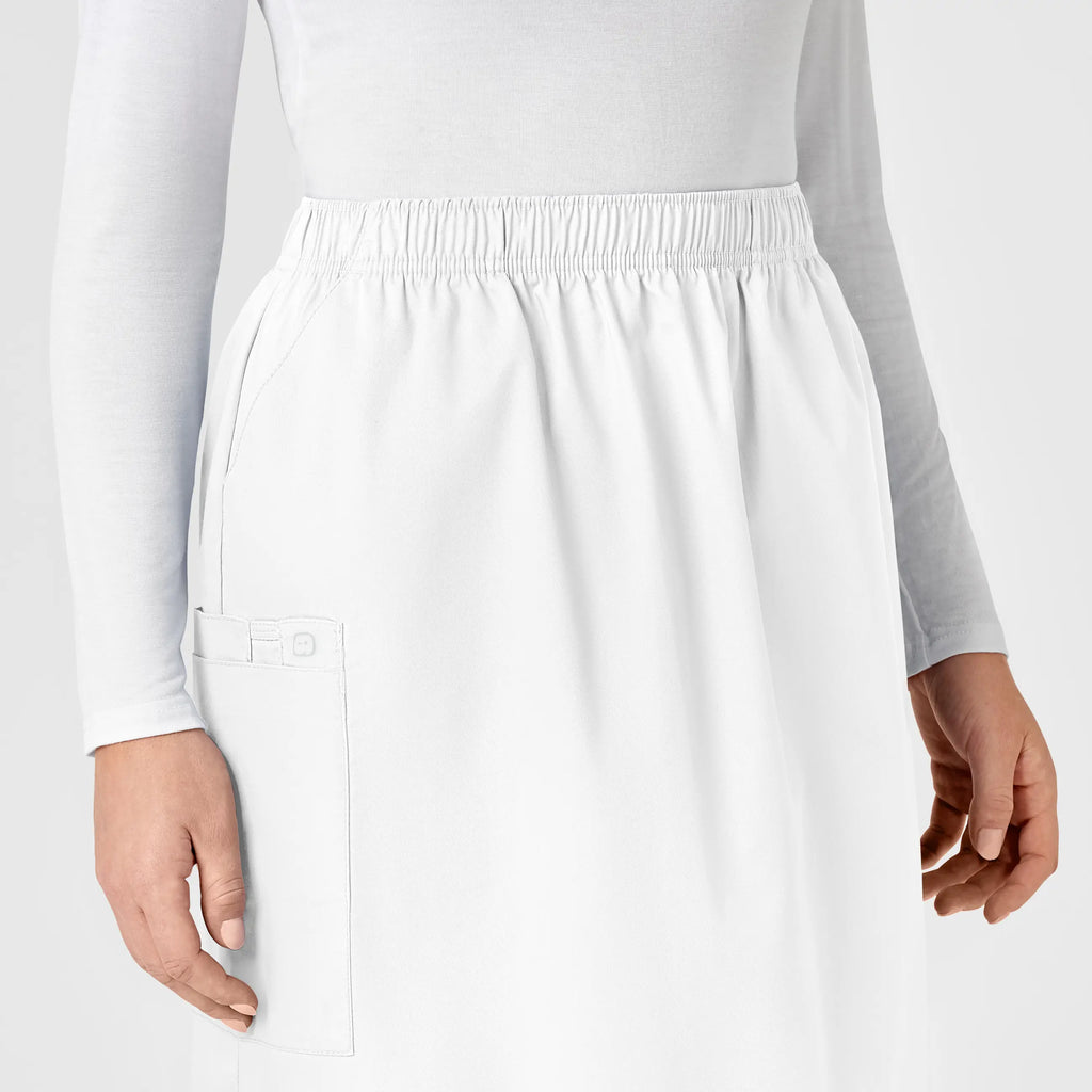 Wink Scrubs Women's Pull On Cargo Skirt White | scrub-supply.com