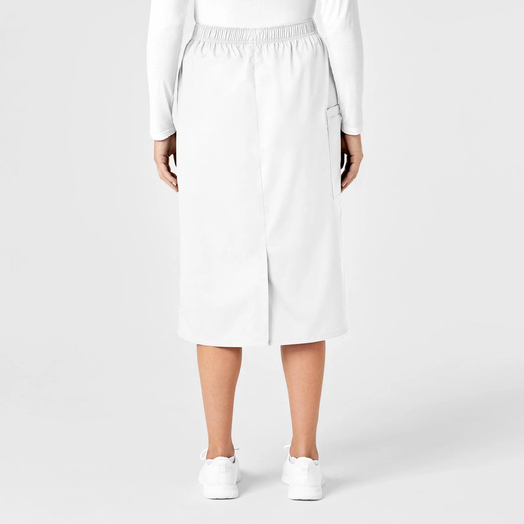 Wink Scrubs Women's Pull On Cargo Skirt White | scrub-supply.com