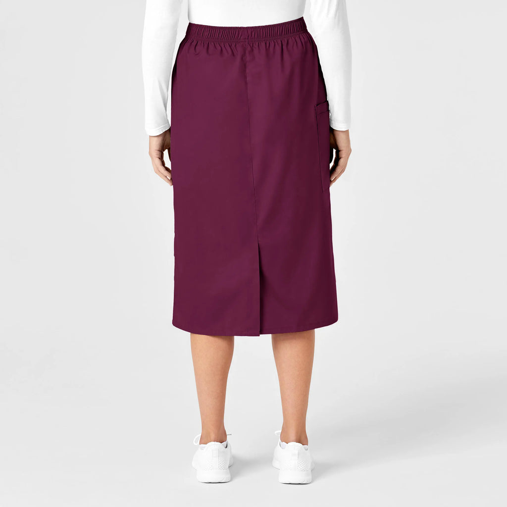 Wink Scrubs Women's Pull On Cargo Skirt Wine | scrub-supply.com