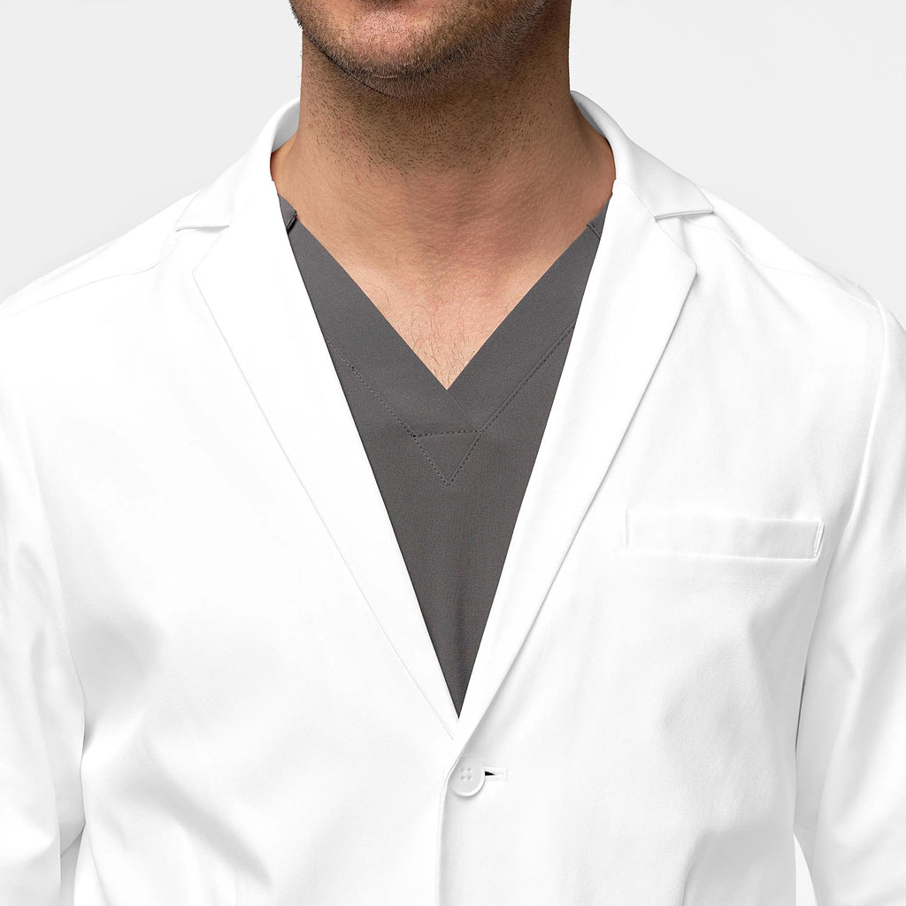 Wink Scrubs Men's 34 Inch Doctors Coat White | scrub-supply.com