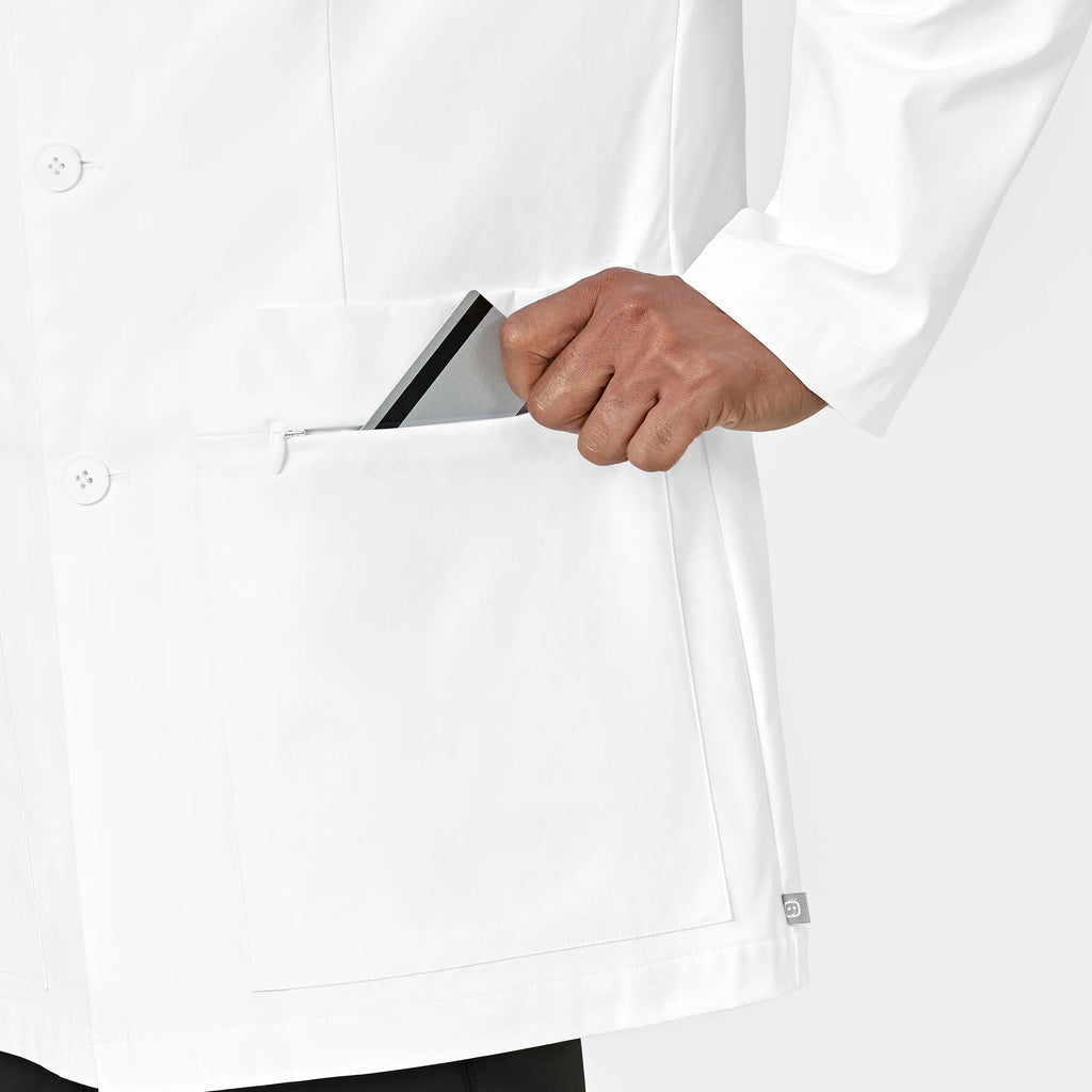 Wink Scrubs Men's 34 Inch Doctors Coat White | scrub-supply.com