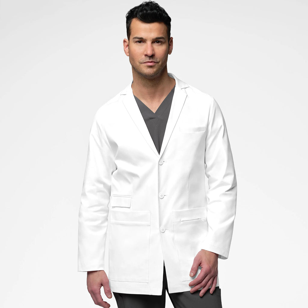 Wink Scrubs Men's 34 Inch Doctors Coat White | scrub-supply.com