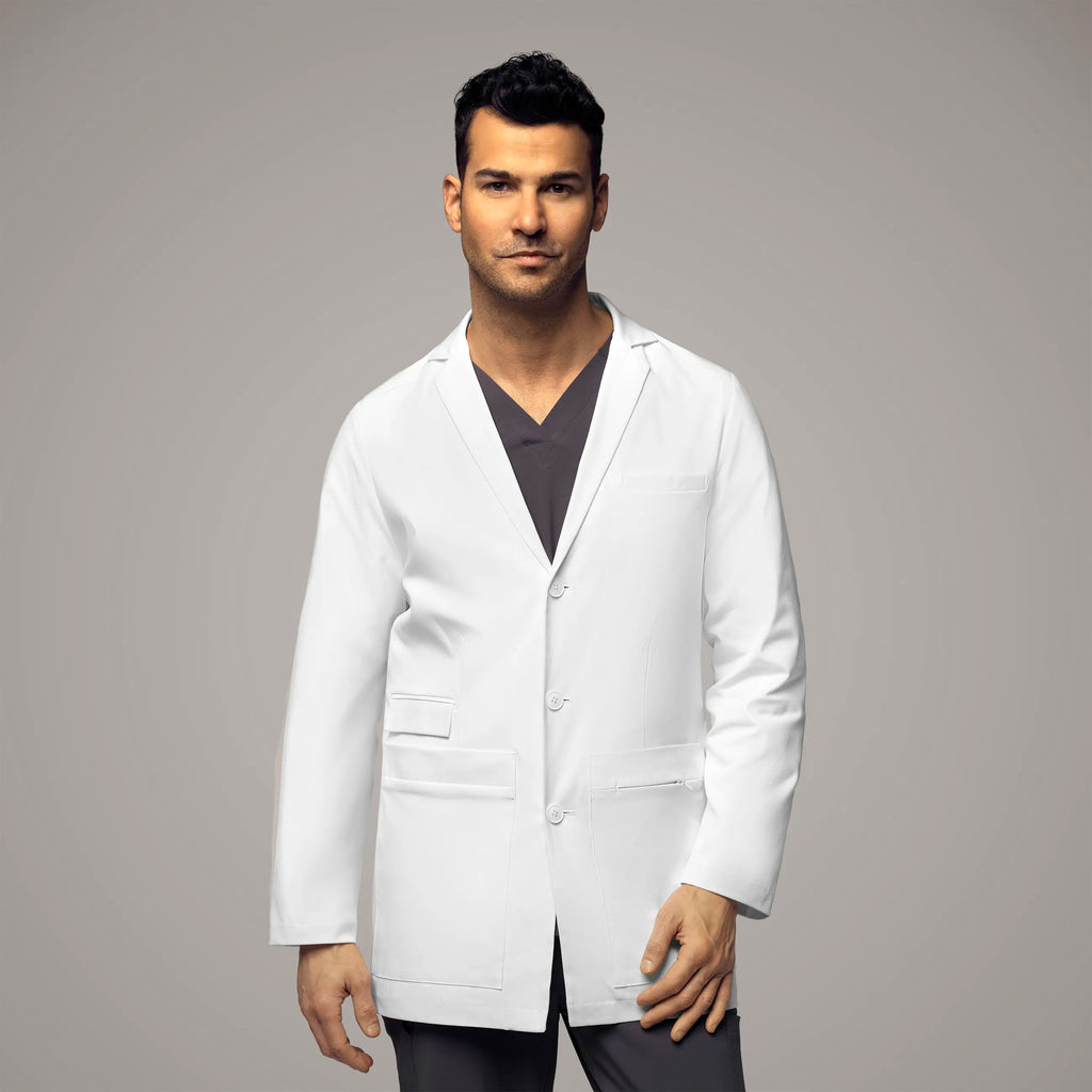 Wink Scrubs Men's 34 Inch Doctors Coat White | scrub-supply.com