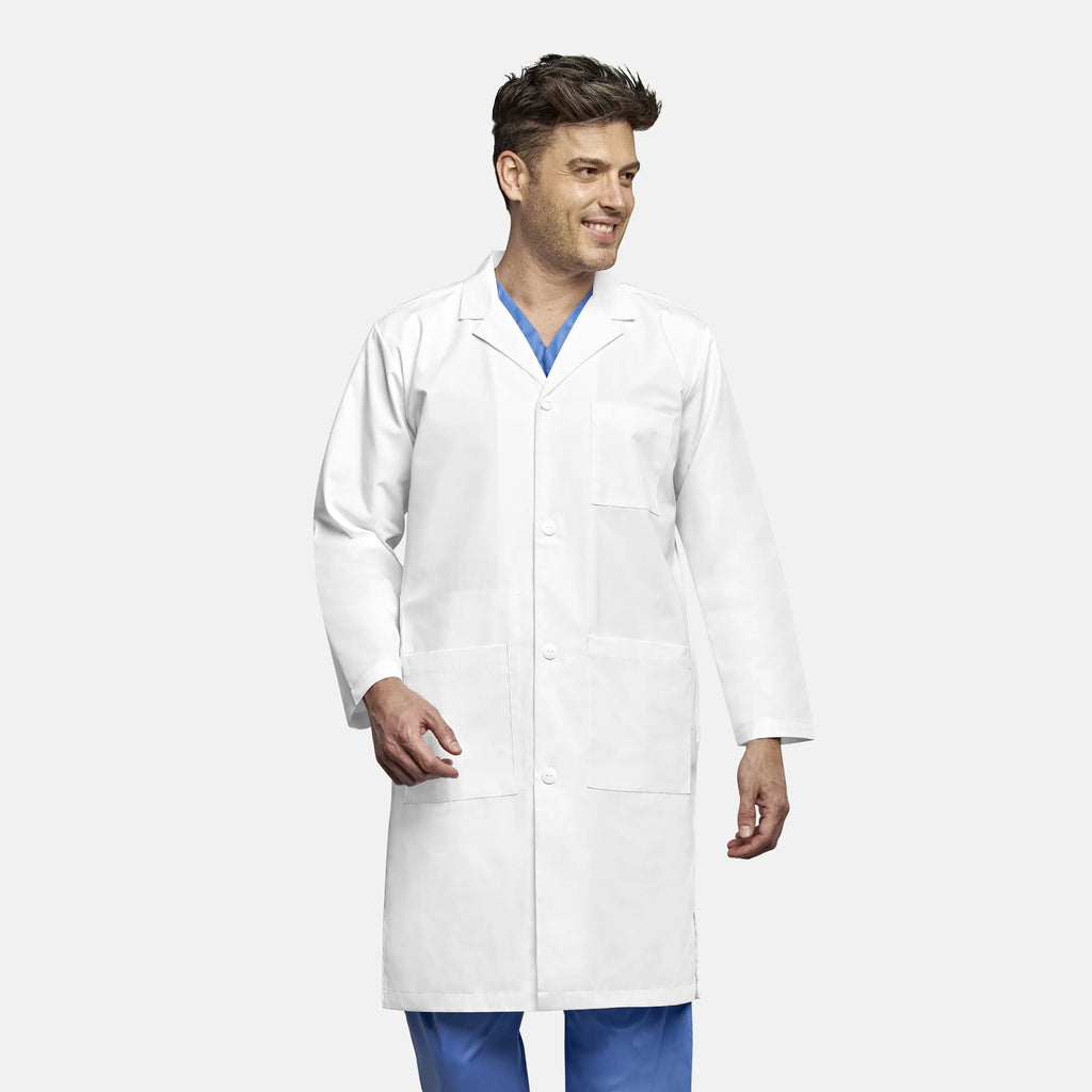 Wink Scrubs Men's Long Coat White | scrub-supply.com