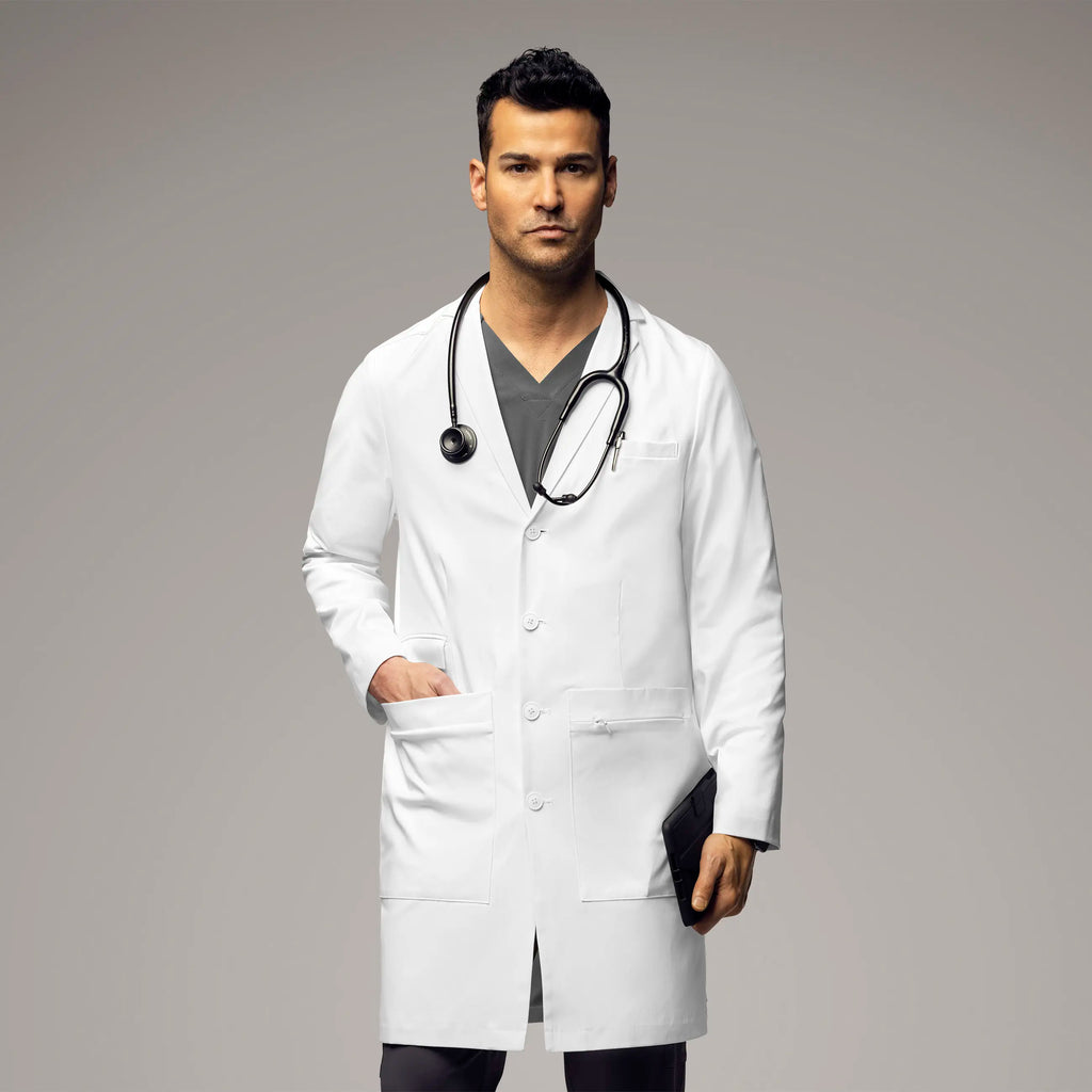 Wink Scrubs Men's 38 Inch Doctors Coat White | scrub-supply.com