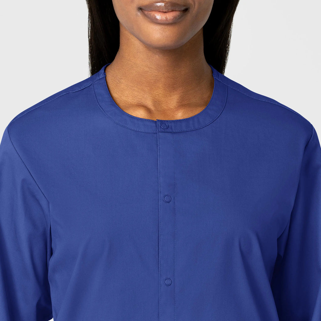 Wink Scrubs Unisex Snap Front Jacket Galaxy Blue | scrub-supply.com