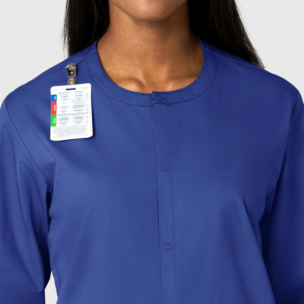 Wink Scrubs Unisex Snap Front Jacket Galaxy Blue | scrub-supply.com