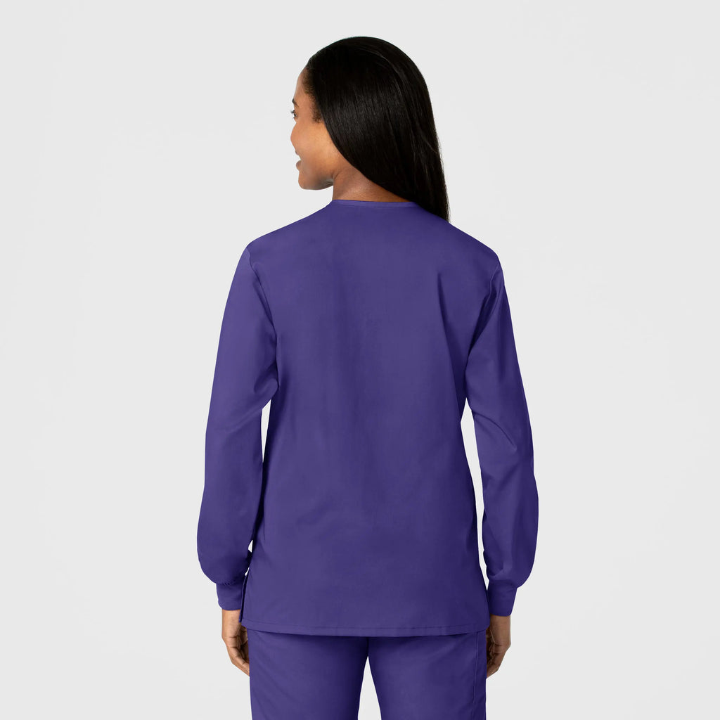 Wink Scrubs Unisex Snap Front Jacket Grape | scrub-supply.com