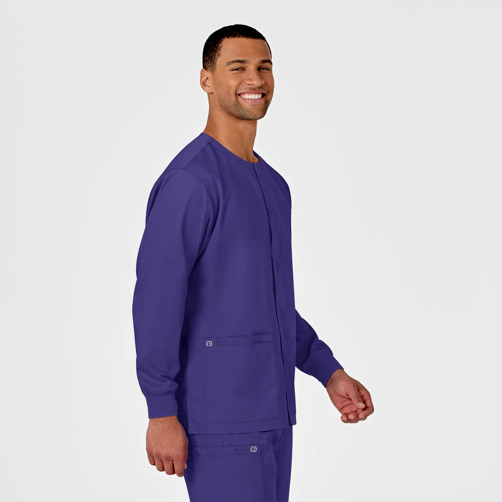 Wink Scrubs Unisex Snap Front Jacket Grape | scrub-supply.com