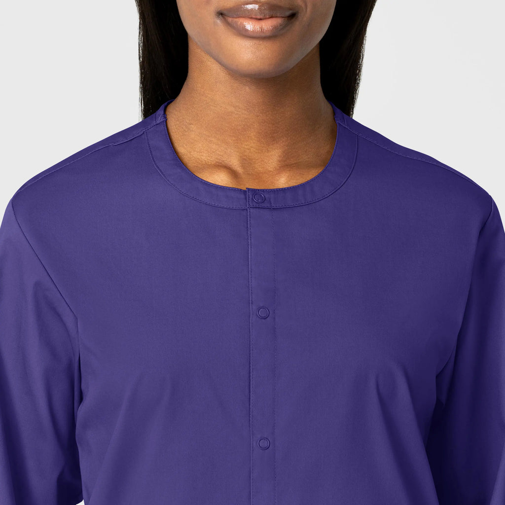 Wink Scrubs Unisex Snap Front Jacket Grape | scrub-supply.com