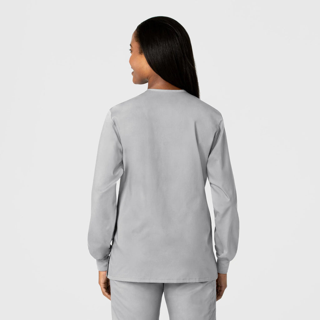 Wink Scrubs Unisex Snap Front Jacket Grey | scrub-supply.com