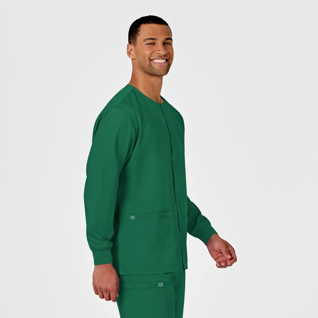 Wink Scrubs Unisex Snap Front Jacket Hunter | scrub-supply.com