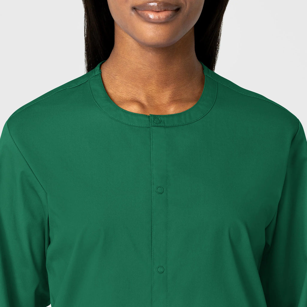 Wink Scrubs Unisex Snap Front Jacket Hunter | scrub-supply.com