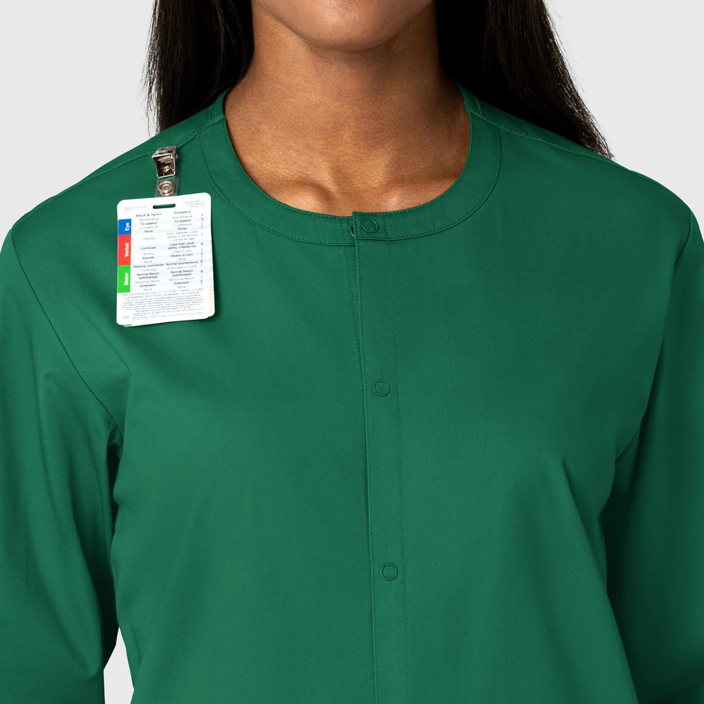 Wink Scrubs Unisex Snap Front Jacket Hunter | scrub-supply.com