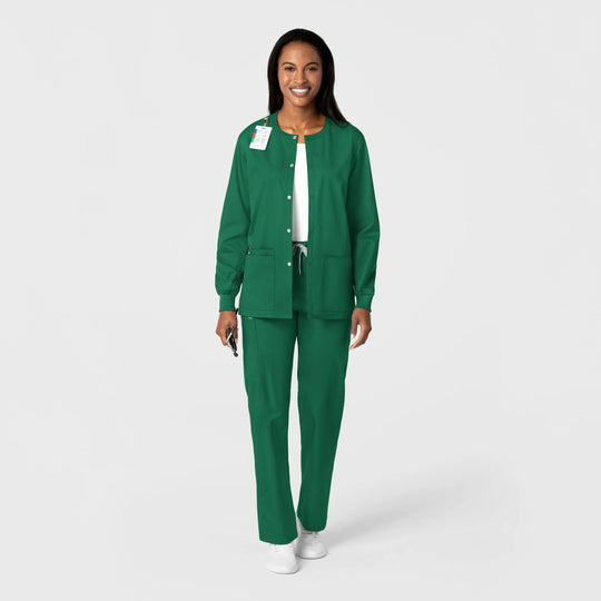 Wink Scrubs Unisex Snap Front Jacket Hunter | scrub-supply.com
