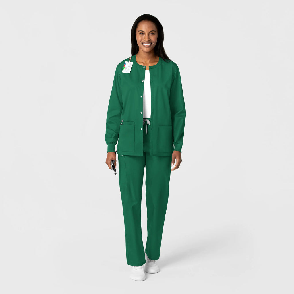 Wink Scrubs Unisex Snap Front Jacket Hunter | scrub-supply.com