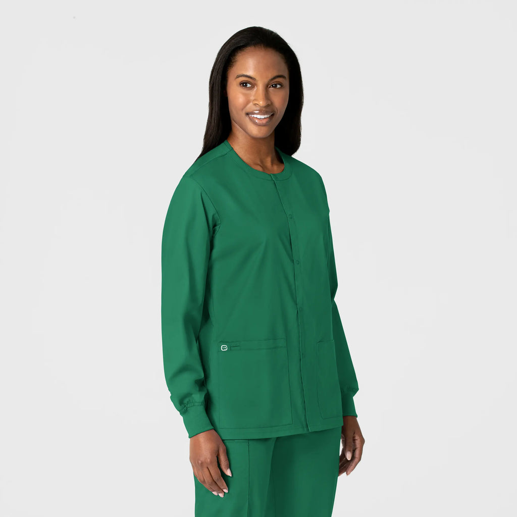 Wink Scrubs Unisex Snap Front Jacket Hunter | scrub-supply.com